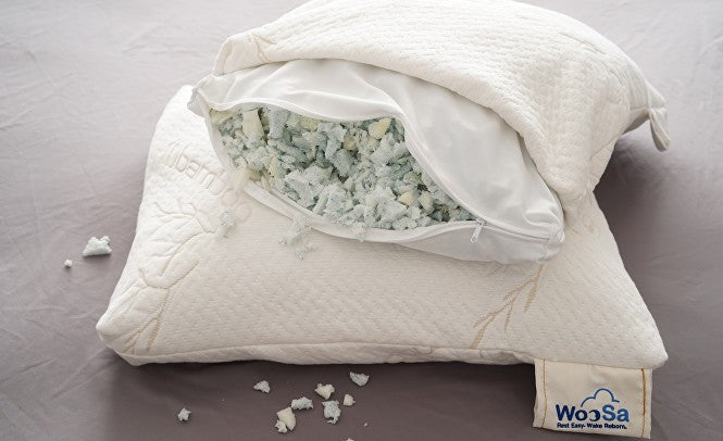 Shredded Gel Memory Foam Pillow Antimicrobial Super Soft Bamboo